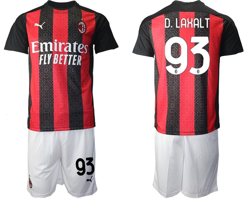 Men 2020-2021 club AC milan home #93 red Soccer Jerseys->ac milan jersey->Soccer Club Jersey
